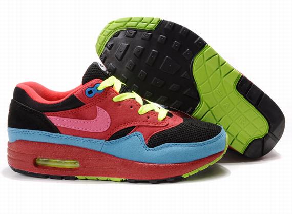 Womens Nike Air Max 87 With Red Blue Black Shoes - Click Image to Close